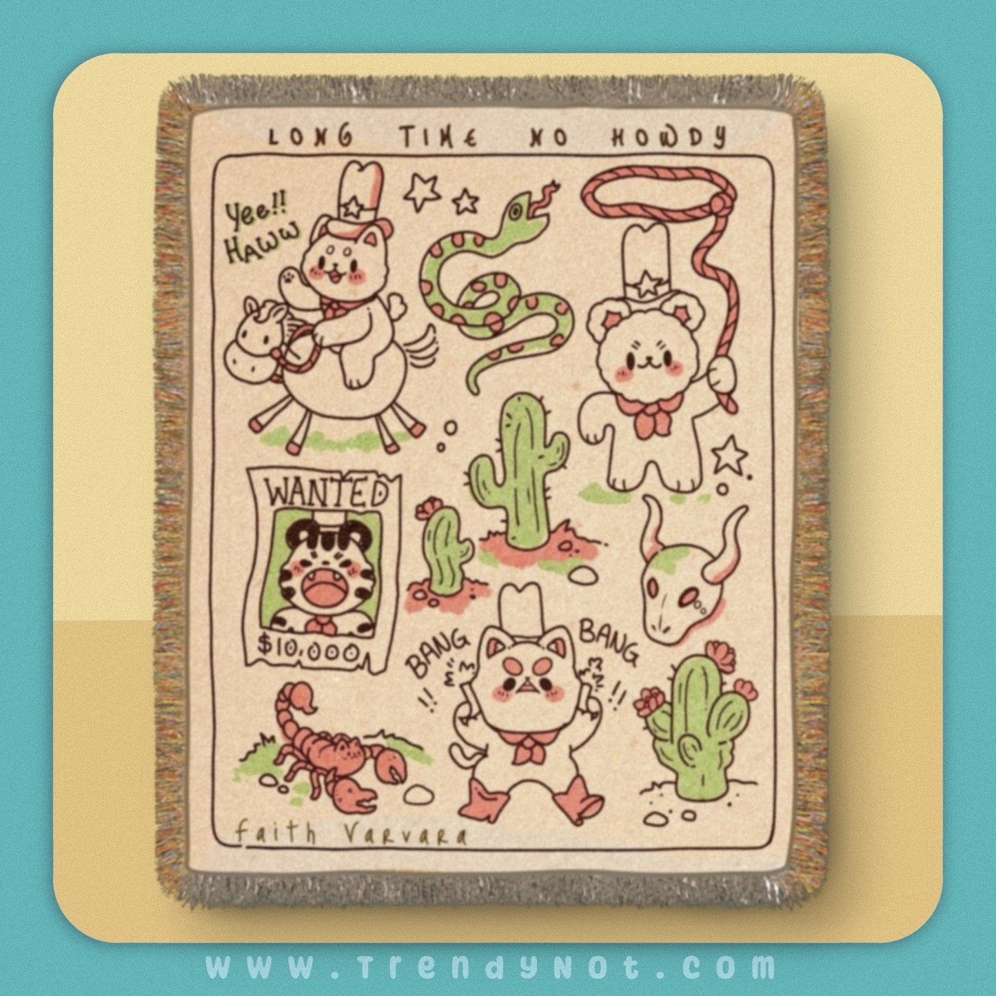 Knit Blanket - Long Time No Howdy