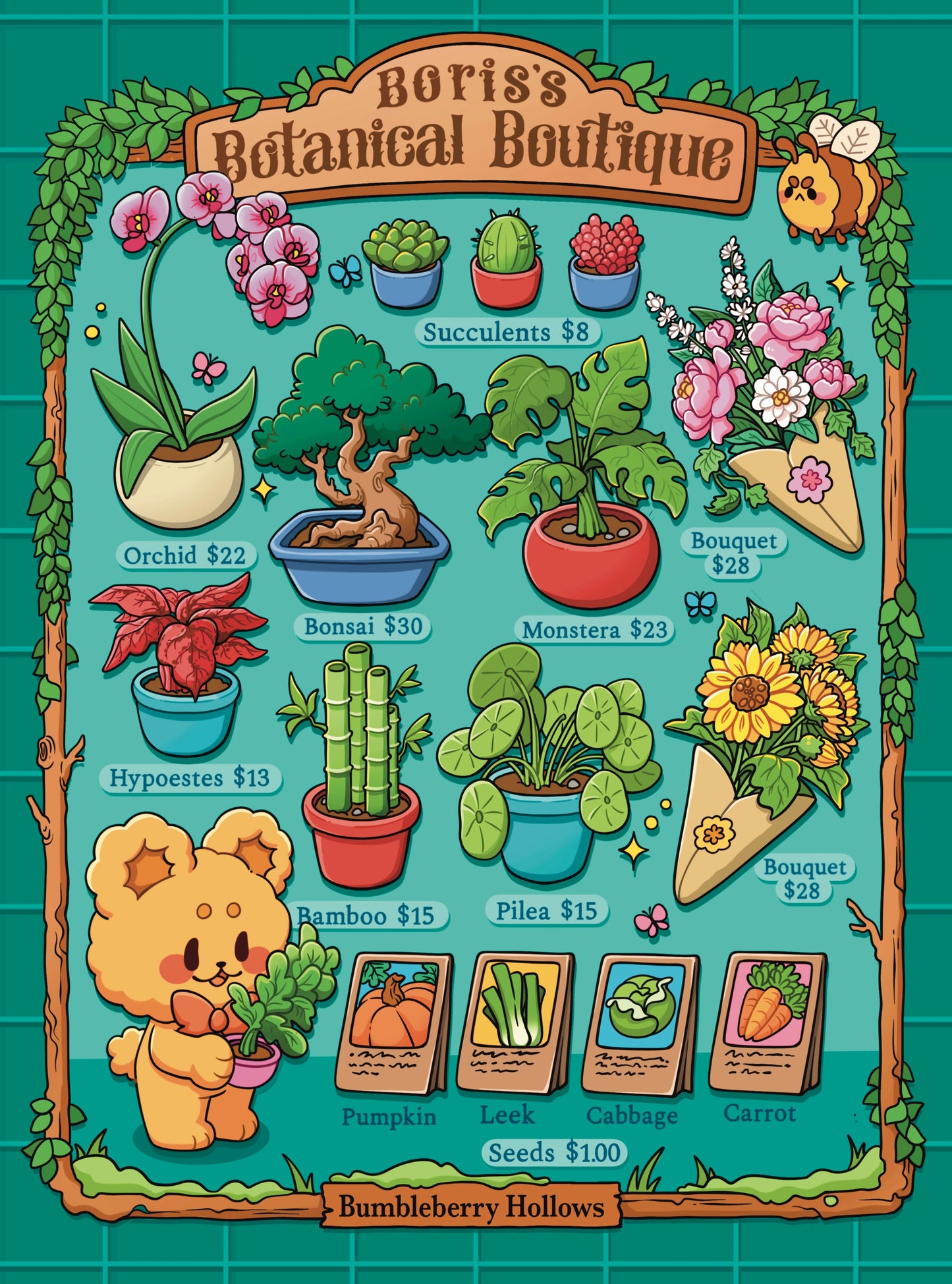 Art Print - Boris's Botanical Boutique