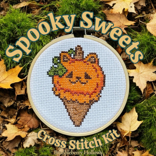 Cross Stitch DIY Kit "Counted" Spooky Sweets