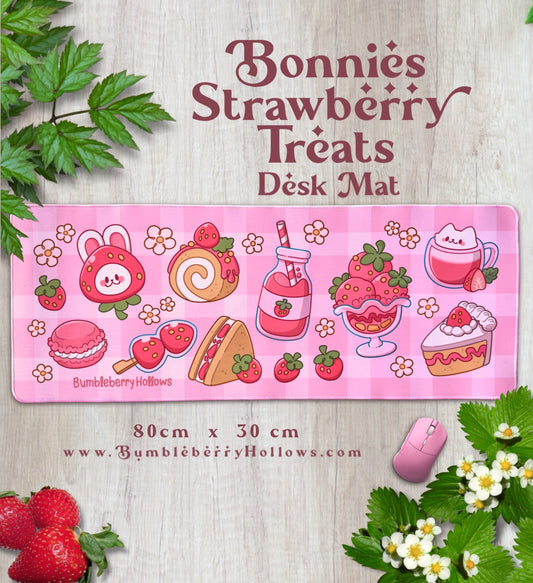 Desk Mat - Bonnies Strawberry Treats