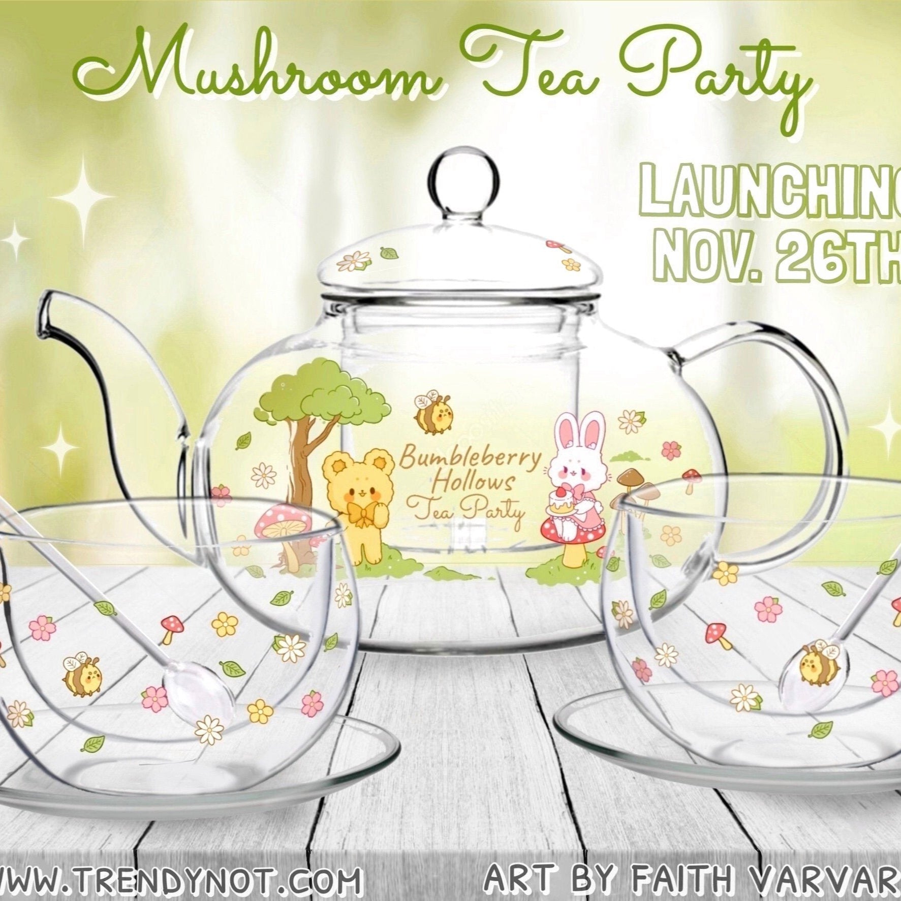Tea Time - Bumbleberry Hollow Teapot Gift Set