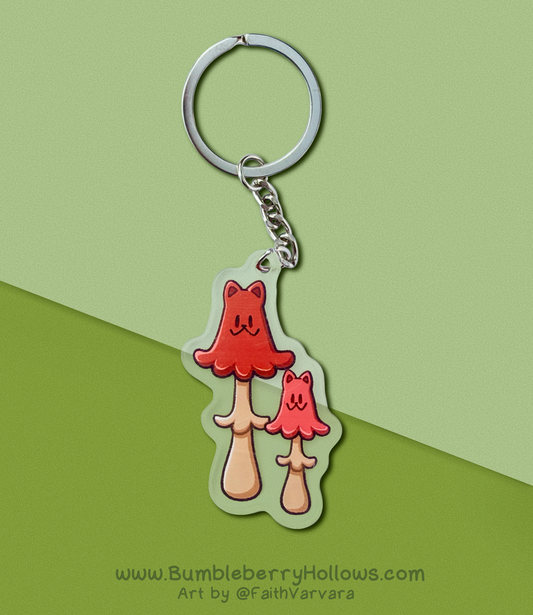 Keychain - Mushroom Friends