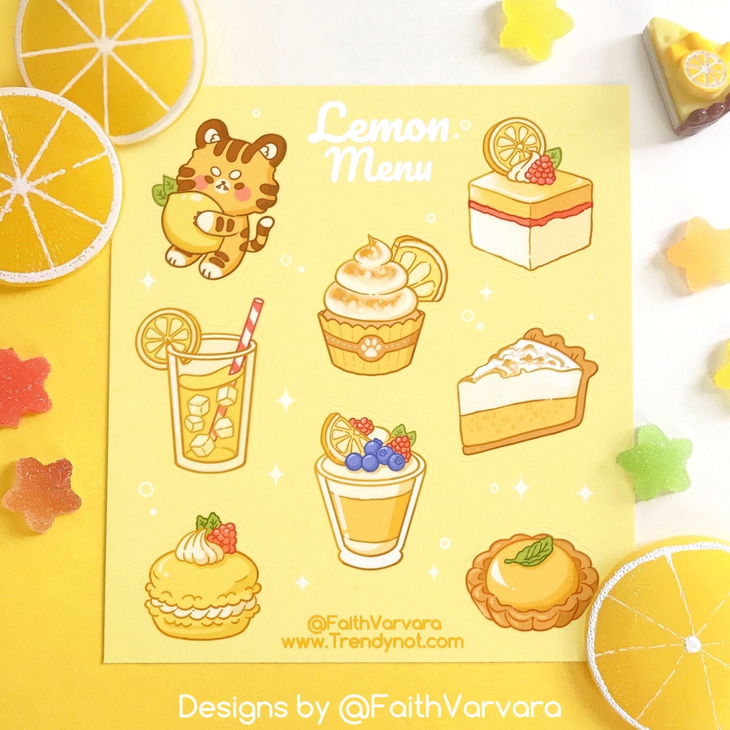 Lemon Sticker Sheets Sale / Sticker Sheet - Lemon Menu – Bumbleberry Hollows